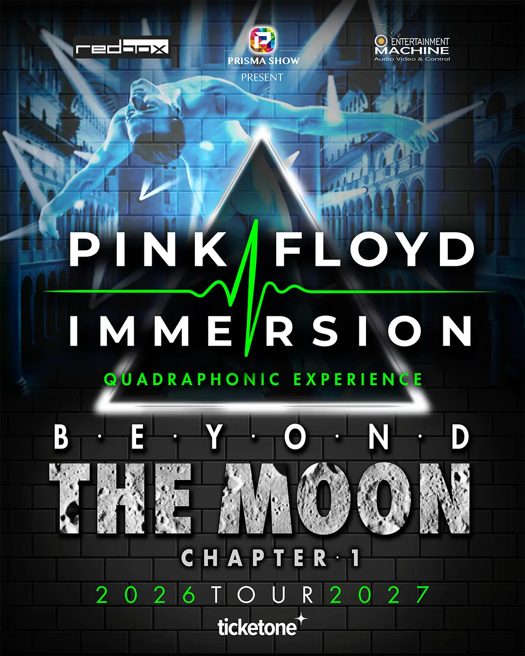 Concerto tributo Pink Floyd Immersion con luci e proiezioni immersive